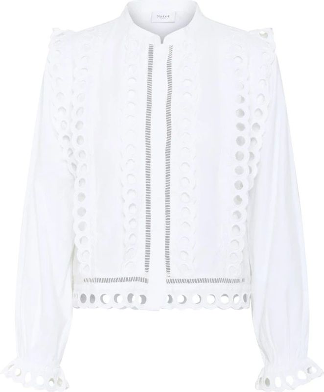 SAINT TROPEZ - Blouse 'MarleeSZ' - Wit - Klassieke Blouse