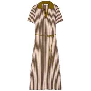 Tory Burch, Dames, Jurken, Bruin, Maat: XS