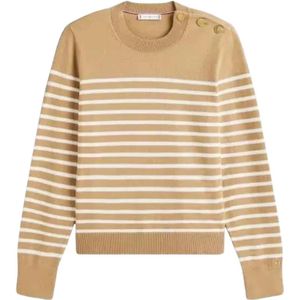 Tommy Hilfiger, Dames, Sweatshirts & Hoodies, Bruin, Maat: M Jersey,