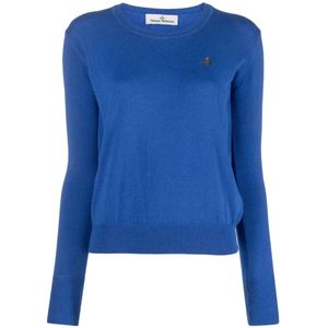 Vivienne Westwood, Dames, Truien, Blauw, Maat: XS Katoen,