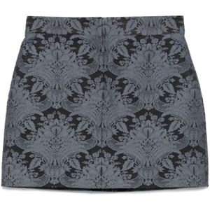 Max Mara, Dames, Rokken, Grijs, Maat: 3XS Wol,