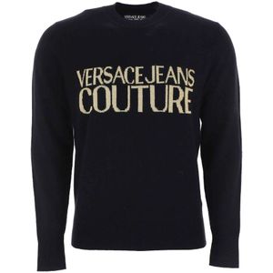 Versace Jeans Couture, Heren, Truien, Zwart, Maat: M