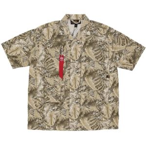 Alpha Industries, Heren, Overhemden, Beige, Maat: S Katoen,