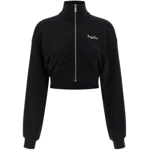 Off White, Dames, Sweatshirts & Hoodies, Zwart, Maat: M Katoen,