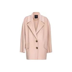 Pinko Single-Breasted Coats , Beige , Dames , Maat: L