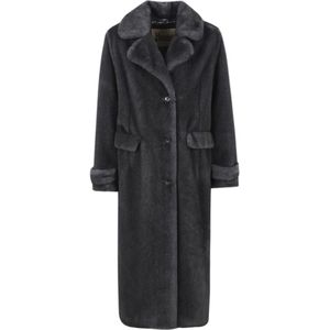 Herno, Dames, Mantels, Grijs, Maat: 2XS Leer,