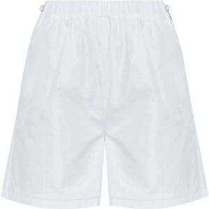 Max Mara, Dames, Korte broeken, Wit, Maat: M Katoen,