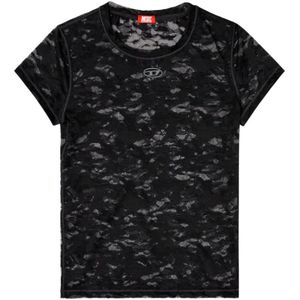 Diesel, Dames, Tops, Zwart, Maat: L