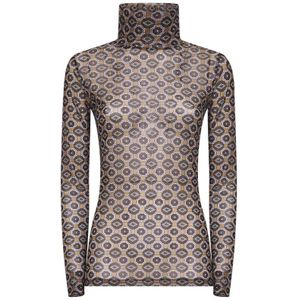 Dries Van Noten, Dames, Truien, Bruin, Maat: XS Polyamide,