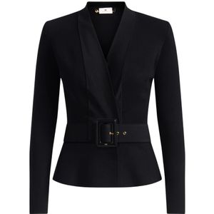 Elisabetta Franchi, Dames, Jassen, Zwart, Maat: S