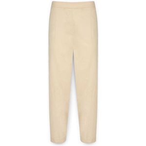 Elena Mirò, Dames, Broeken, Beige, Maat: XS Katoen,