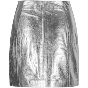 Envelope 1976, Dames, Rokken, Grijs, Maat: XS Leer,