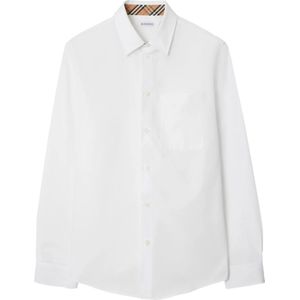 Burberry, Heren, Overhemden, Wit, Maat: S