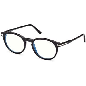 Tom Ford - Ronde Brillen - Zwart - 50 MM
