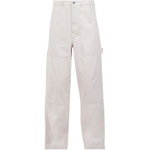 Weekend Max Mara, Dames, Broeken, Beige, Maat: XS Katoen,