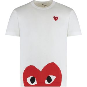 Comme des Garçons Play, Heren, Tops, Wit, Maat: L