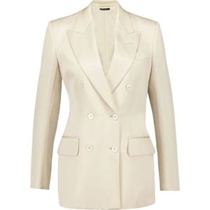 Tom Ford, Dames, Jassen, Beige, Maat: S Zijde,