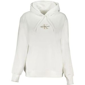 Calvin Klein, Dames, Sweatshirts & Hoodies, Wit, Maat: S Katoen,