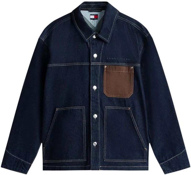 Tommy Jeans, Heren, Jassen, Blauw, Maat: S Denim,