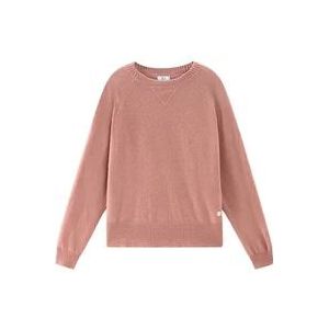 Woolrich Klassieke Crewneck Sweater , Pink , Dames , Maat: XL