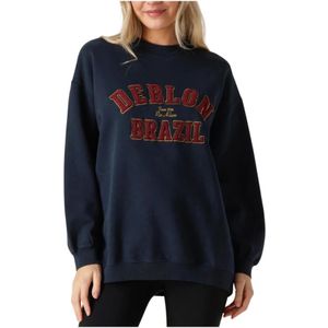 Deblon Sports, Dames, Sweatshirts & Hoodies, Blauw, Maat: S Katoen,