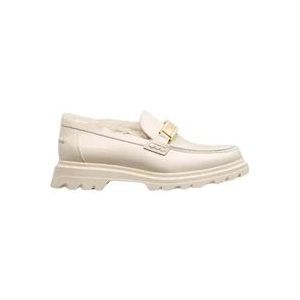 Dior Leren Loafers Shearling Binnenzool Rubber Zool , Beige , Dames , Maat: 34 1/2 EU