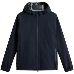 Woolrich - Blauwe Capuchonrits Jas - Heren