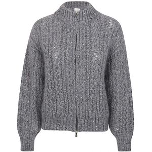 Eleventy, Dames, Truien, Grijs, Maat: S Katoen,