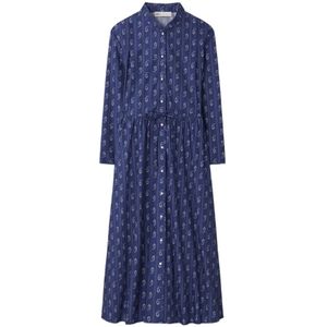 Tory Burch, Dames, Jurken, Blauw, Maat: 2XS Katoen,