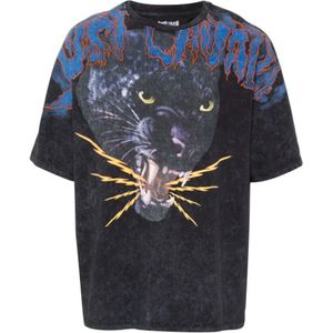 Just Cavalli, Heren, Tops, Zwart, Maat: XL Katoen,