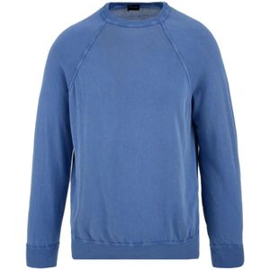 Drumohr, Heren, Sweatshirts & Hoodies, Blauw, Maat: 3XL
