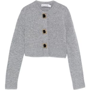 Self Portrait - Korte Cardigan - Grijs - Dames