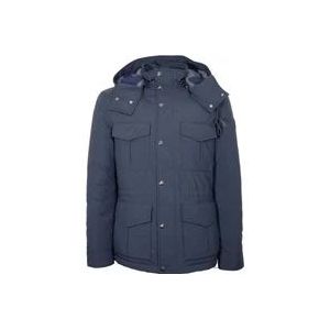 Woolrich Aleutian Field Jas in Melton Blue , Blue , Heren , Maat: L