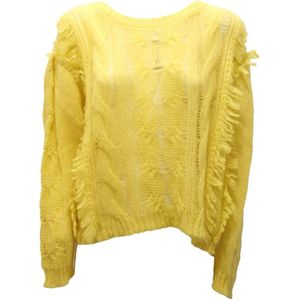 Twinset, Dames, Truien, Geel, Maat: XS Mohair,