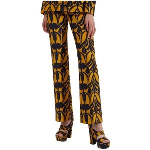 La DoubleJ, Dames, Broeken, Veelkleurig, Maat: L Wol,