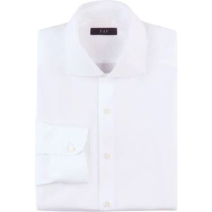 Fay, Heren, Overhemden, Wit, Maat: M Katoen,