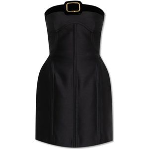 Tom Ford, Dames, Jurken, Zwart, Maat: 3XS Zijde,