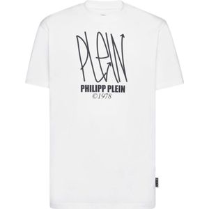 Philipp Plein, Heren, Tops, Wit, Maat: XS Katoen,