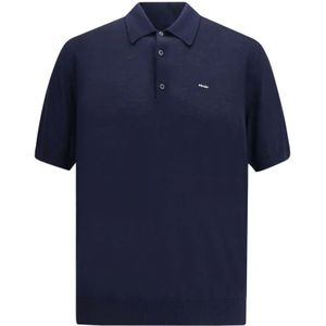 Prada, Heren, Tops, Blauw, Maat: M Wol,