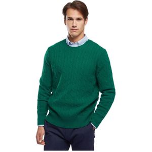 Brooks Brothers, Heren, Truien, Groen, Maat: XL Wol,