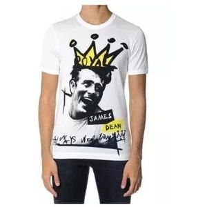 Dolce & Gabbana - T-shirt - Wit - James Dean Motief