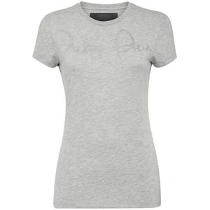 Philipp Plein, Dames, Tops, Grijs, Maat: XS Katoen,