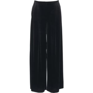 Norma Kamali, Dames, Broeken, Zwart, Maat: L Poliester,