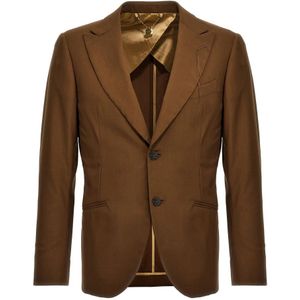 Maurizio Miri, Heren, Jassen, Bruin, Maat: 2XL Wol,