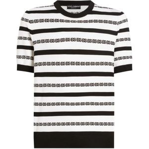 Dolce & Gabbana, Heren, Truien, Wit, Maat: M Zijde,