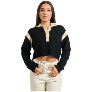 Patrizia Pepe, Dames, Truien, Zwart, Maat: XS Wol,