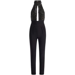 Elisabetta Franchi, Dames, Jumpsuits & Playsuits, Zwart, Maat: M