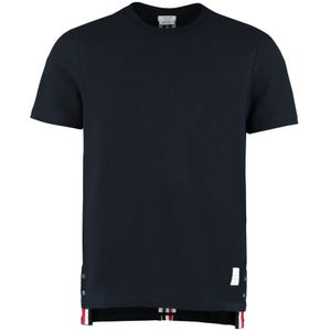 Thom Browne, Heren, Tops, Blauw, Maat: S Katoen,