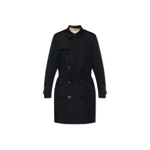 Burberry Katoenen trenchcoat , Black , Heren , Maat: M