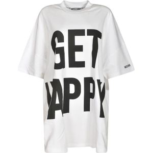 Moschino, Dames, Jurken, Wit, Maat: 2XS Katoen,